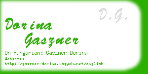 dorina gaszner business card